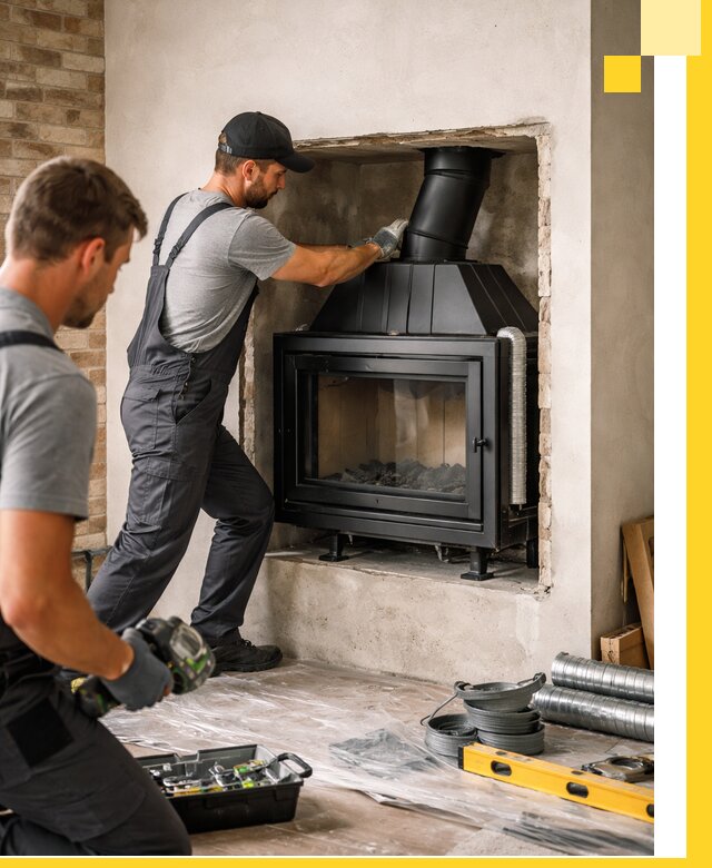 Установка каминных топок в Александрове: монтаж, подключение