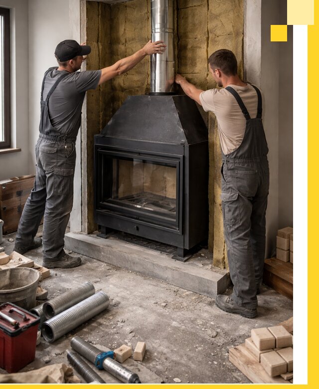 Изготовление и монтаж закрытых каминов в Александрове под ключ