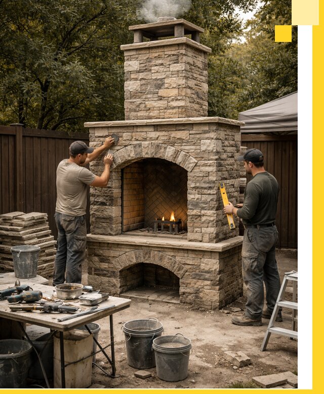 Проектирование и установка уличных каминов в Александрове