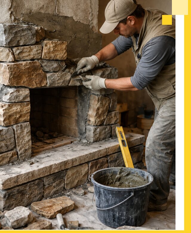 Изготовление и установка каменных каминов под ключ в Александрове