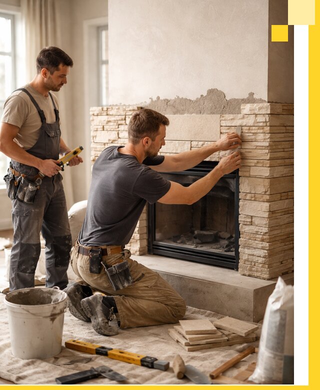 Установка и монтаж каминов для загородного дома в Александрове