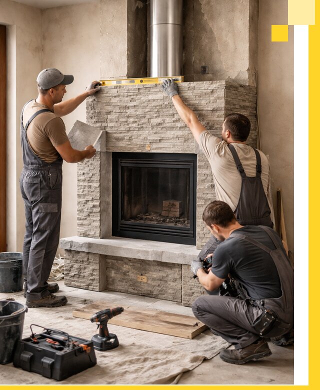 Профессиональный монтаж каминов под ключ в Александрове для дома