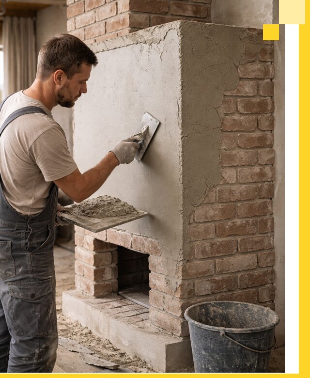 Отделка печей и облицовка каминов в Александрове под ключ