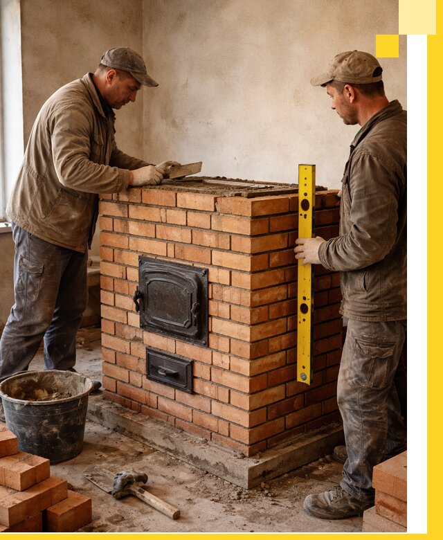 Отопительные печи под ключ в Александрове, установка и сборка