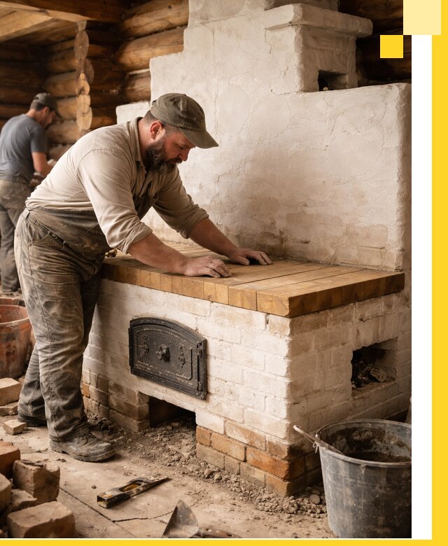 Проектирование и установка русской печи с лежанкой в Александрове