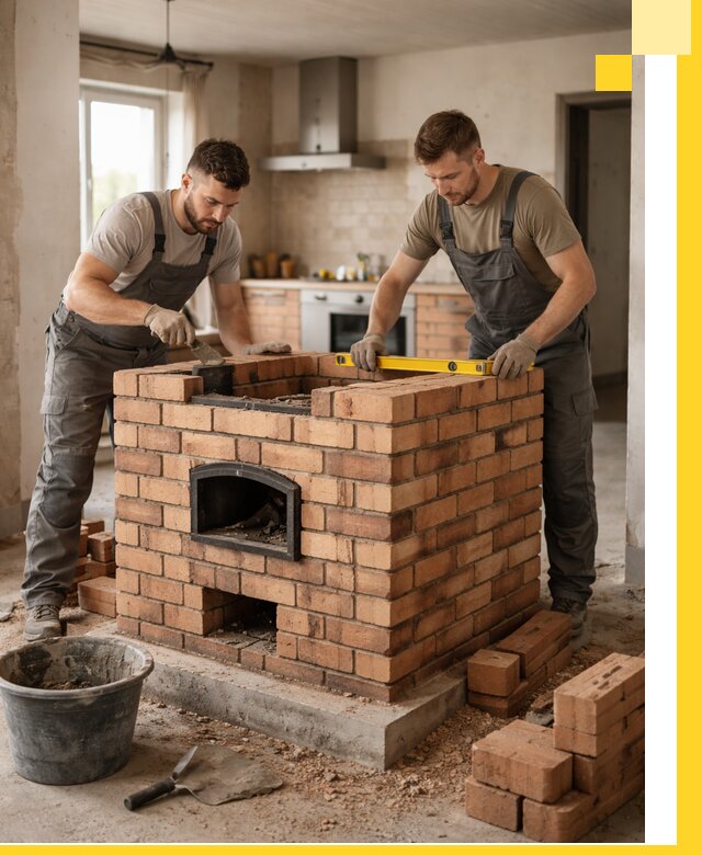 Установка и монтаж печей в частном доме в Александрове под ключ