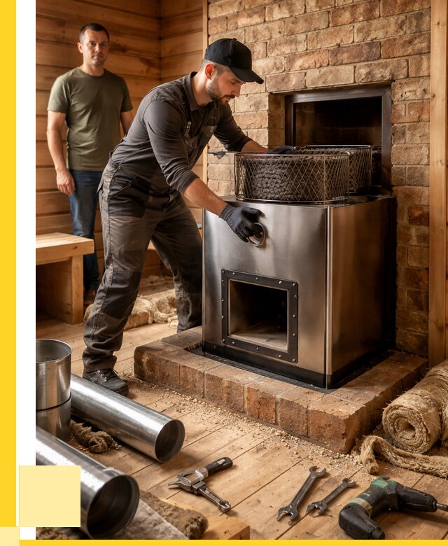 Монтаж банных печей под ключ в Александрове от 19280 р., ЭриданЛкн