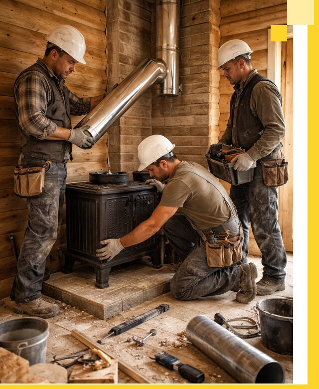 Профессиональный монтаж банных печей и дымоходов в Александрове