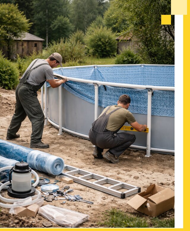 Установка и монтаж каркасных бассейнов в Александрове под ключ