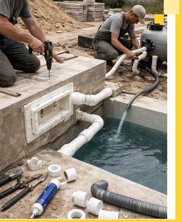 Строительство скиммерных бассейнов под ключ в Александрове