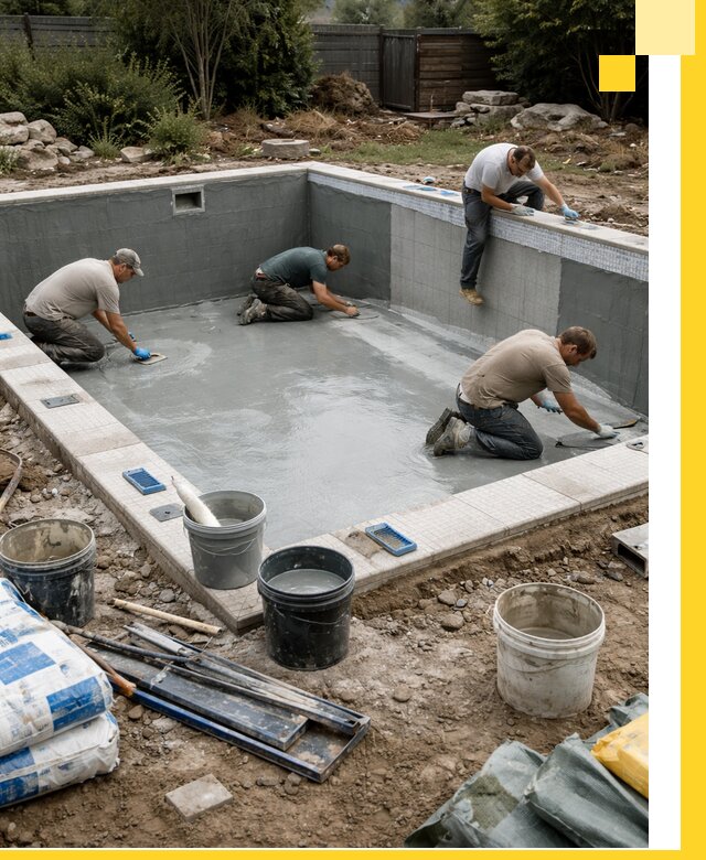 Изготовление и монтаж чаши бассейна под ключ в Александрове