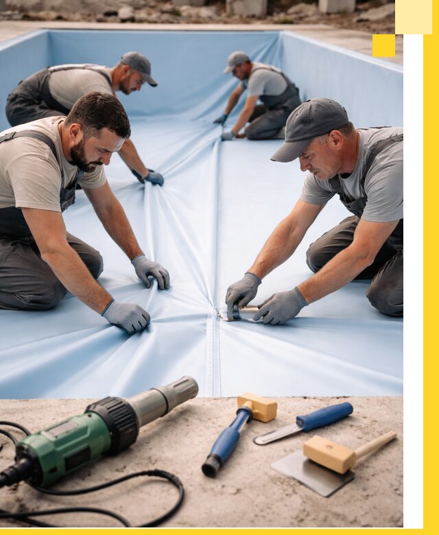 ПВХ пленка для бассейнов с монтажом и гарантией в Александрове