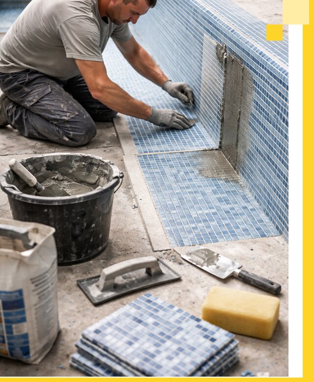 Укладка и ремонт мозаики для бассейнов под ключ в Александрове