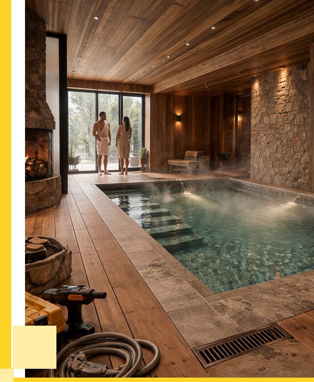 Проекты бань с бассейном под ключ в Александрове от 80333 р., ЭриданЛкн