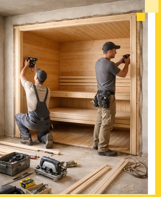 Монтаж саун под ключ в Александрове — проектирование и установка