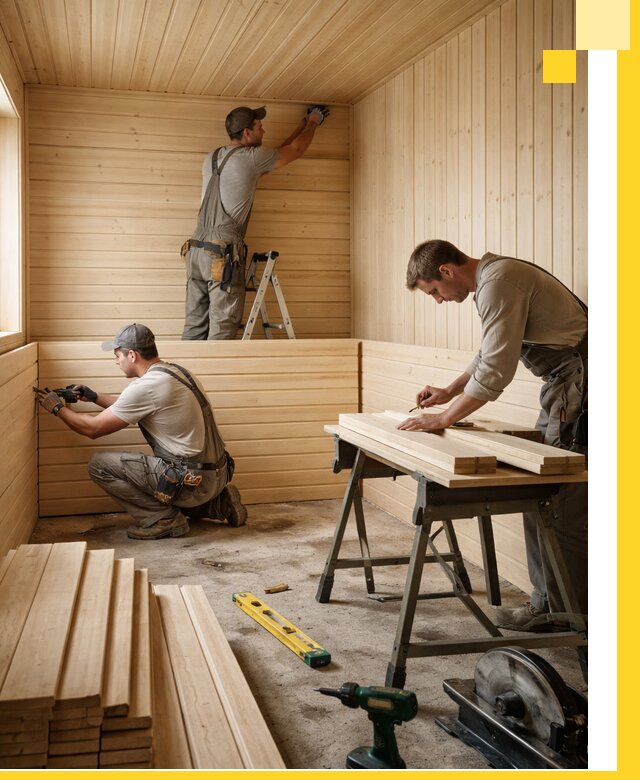 Обшивка саун в Александрове из натуральной древесины под ключ