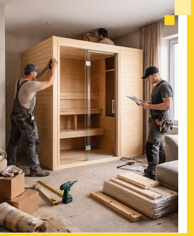 Установка и благоустройство саун в квартире в Александрове