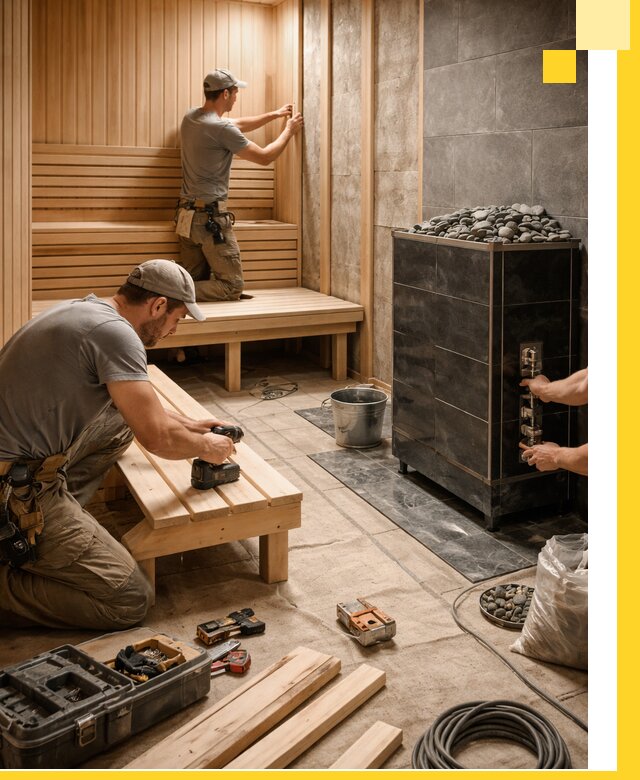 Дизайн и строительство интерьерных саун под ключ в Александрове