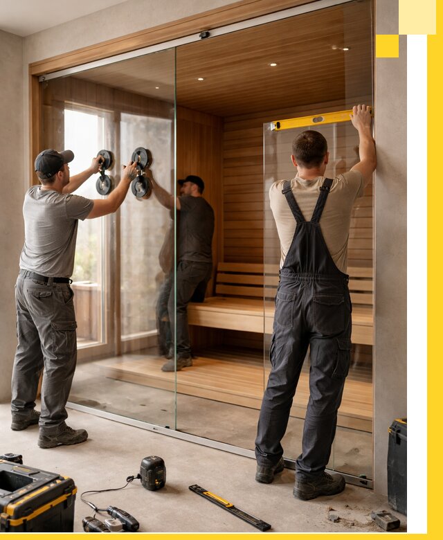 Производство и монтаж стеклянных саун под ключ в Александрове