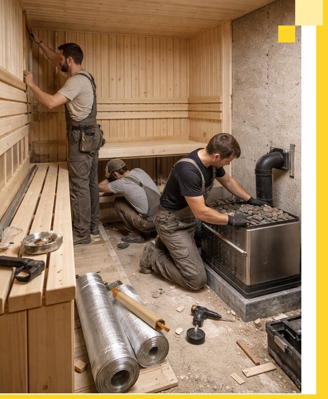 Индивидуальные сауны на заказ в Александрове под ключ, проект и монтаж