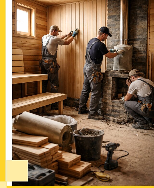 Ремонт бань под ключ в Александрове от 48200 р. | ЭриданЛкн