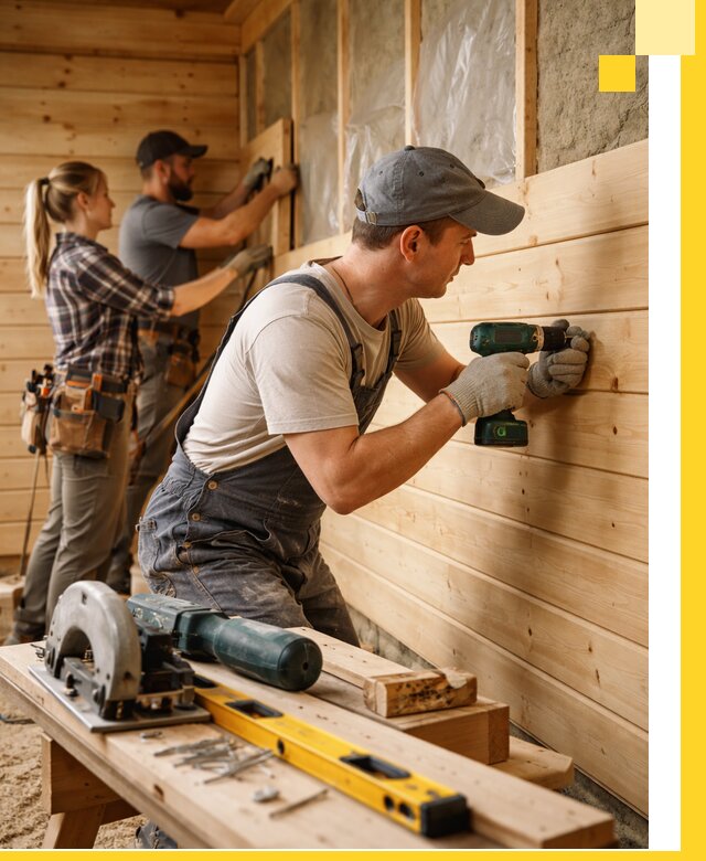 Обшивка бань под ключ в Александрове: отделка стен и потолков