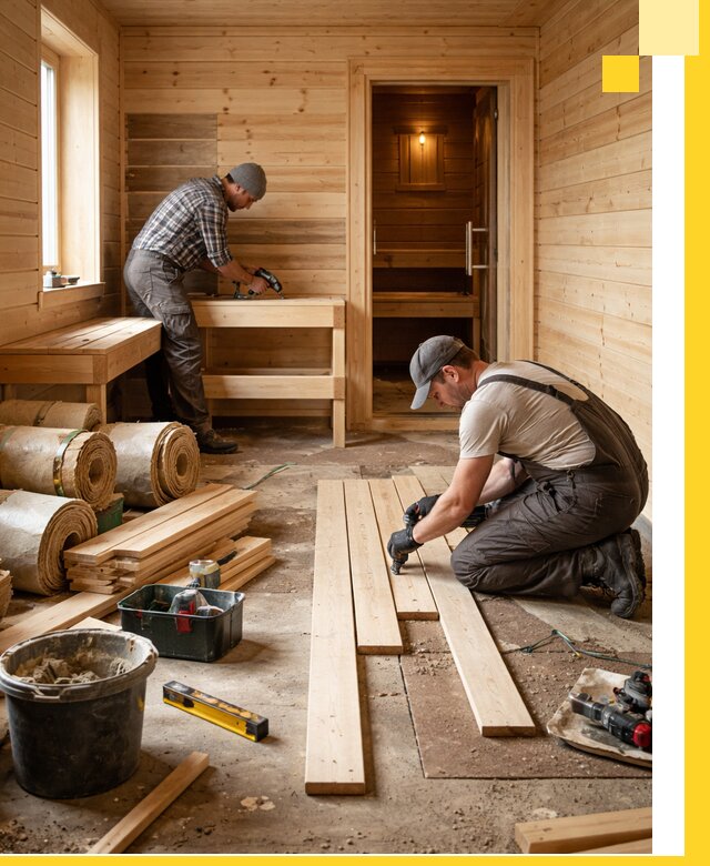 Индивидуальный проект бани с комнатой отдыха под ключ в Александрове