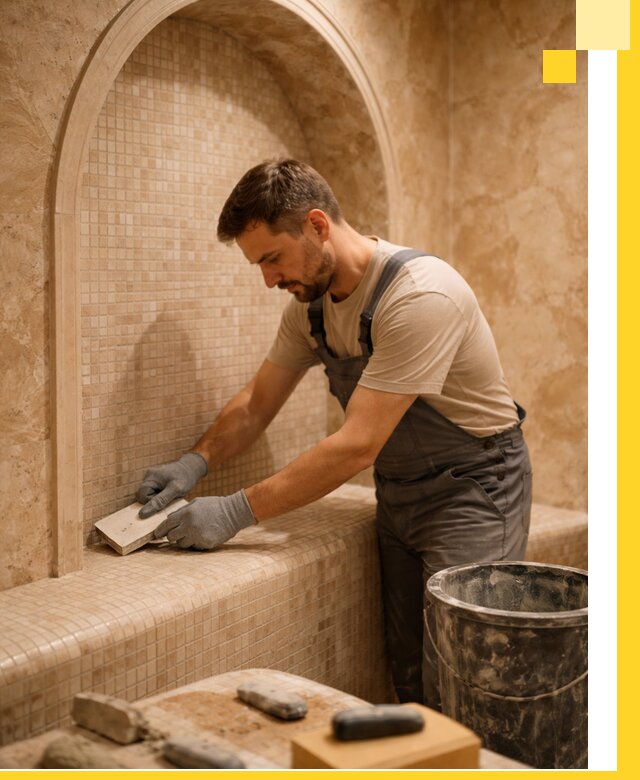 Профессиональная отделка хамамов с мозаикой под ключ в Александрове