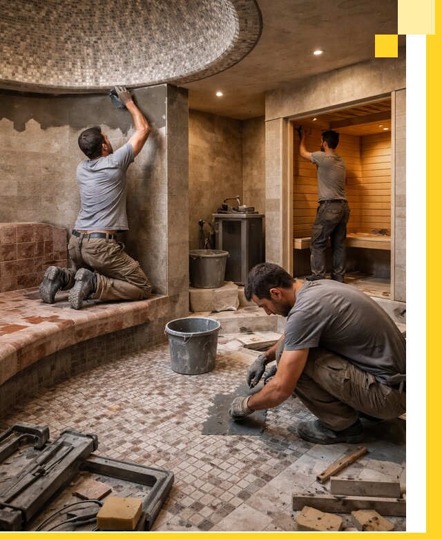 Проект и строительство хамама бани и сауны под ключ в Александрове